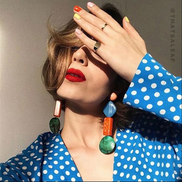 Colorblock Earrings // Multi - Picture 1 of 2